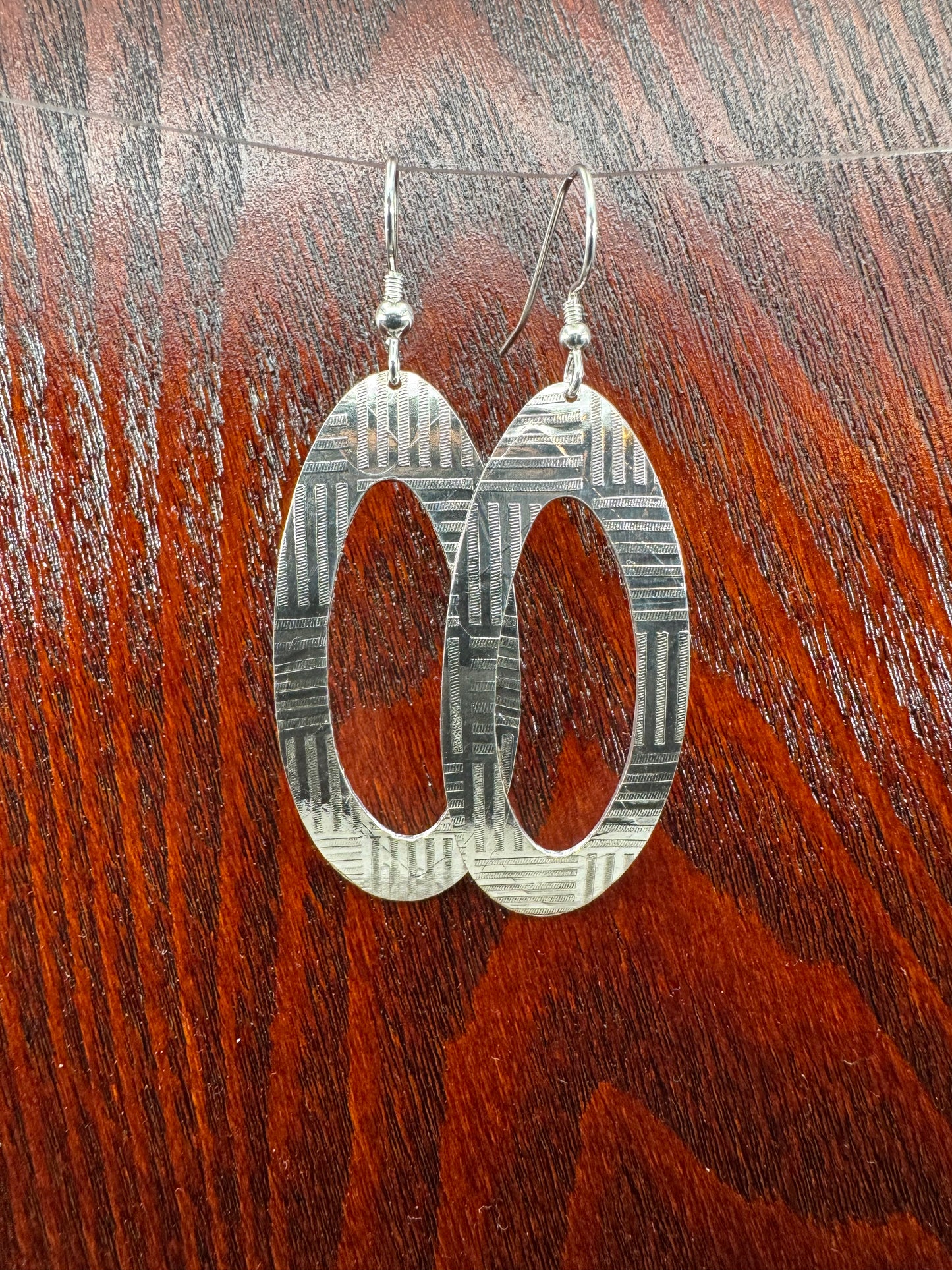 Textured Oval Earrings