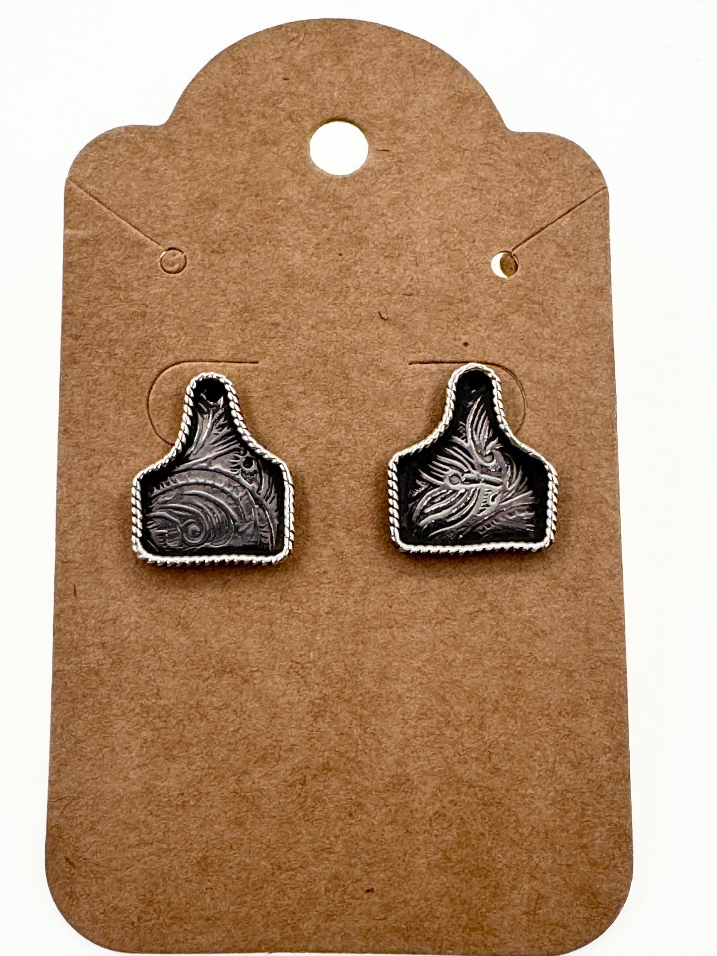 Small Textured Eartag Earrings 1