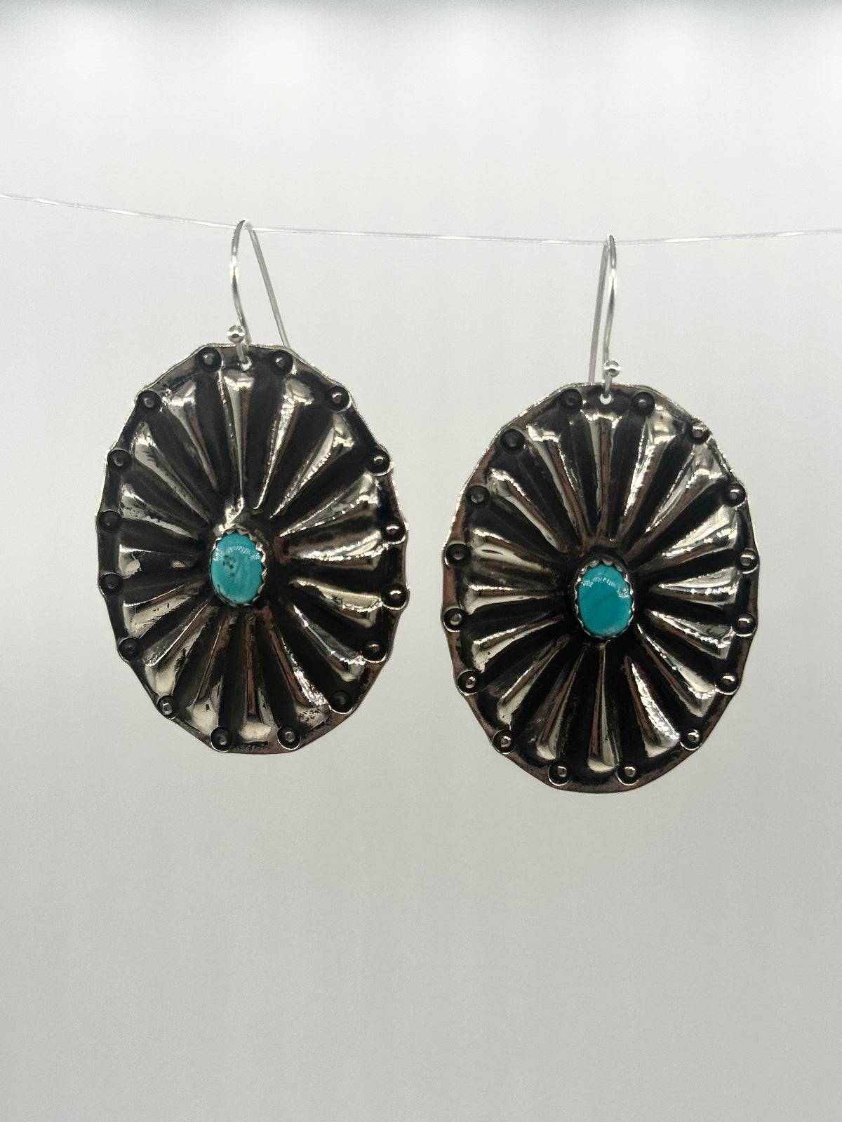 Dangle Oval Concho with Dot Stamps and Sleeping Beauty