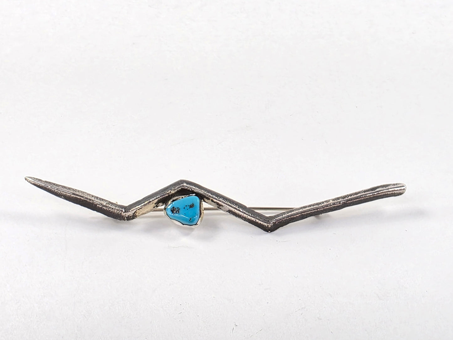Broach Tufa Cast Mountain with Sleeping Beauty turquoise