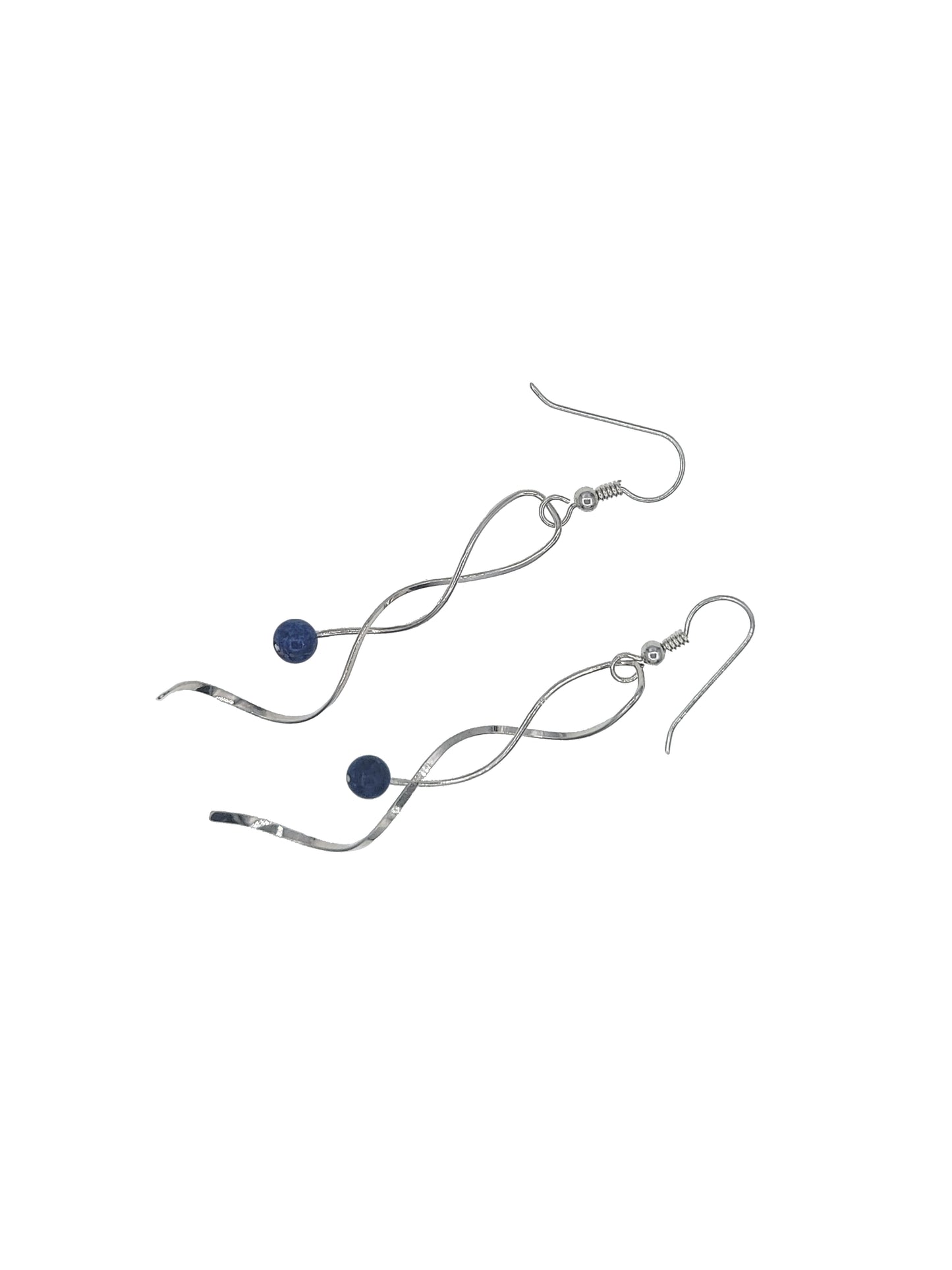 Single Lapis Twist Earrings