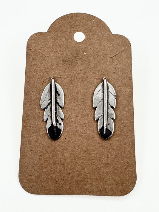 Small Post Feather Earrings