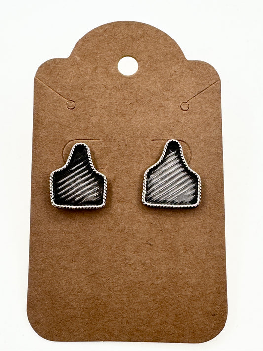 Small Textured  Eartag Earrings