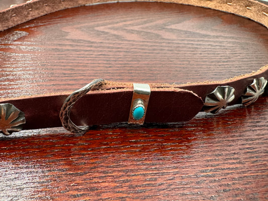 Brown Leather Hat Band