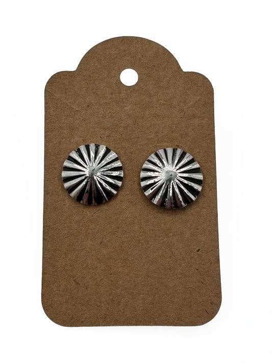 Large Button Concho Earrings