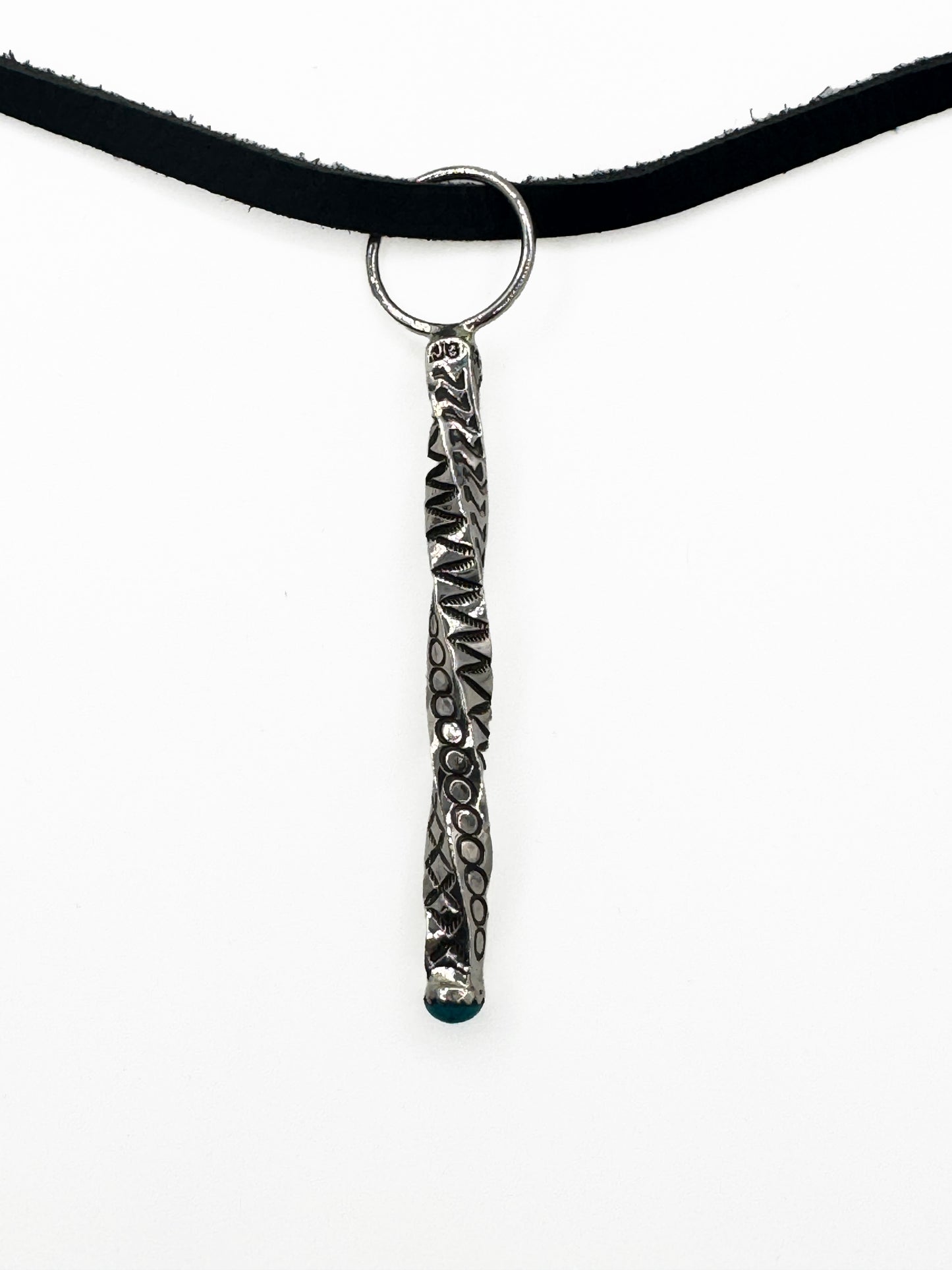 Twisted O's Pendant with Sleeping Beauty Turquoise