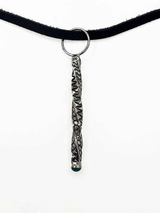 Twisted O's Pendant with Sleeping Beauty Turquoise