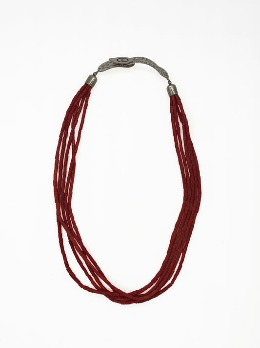 5 Strand Coral Necklace