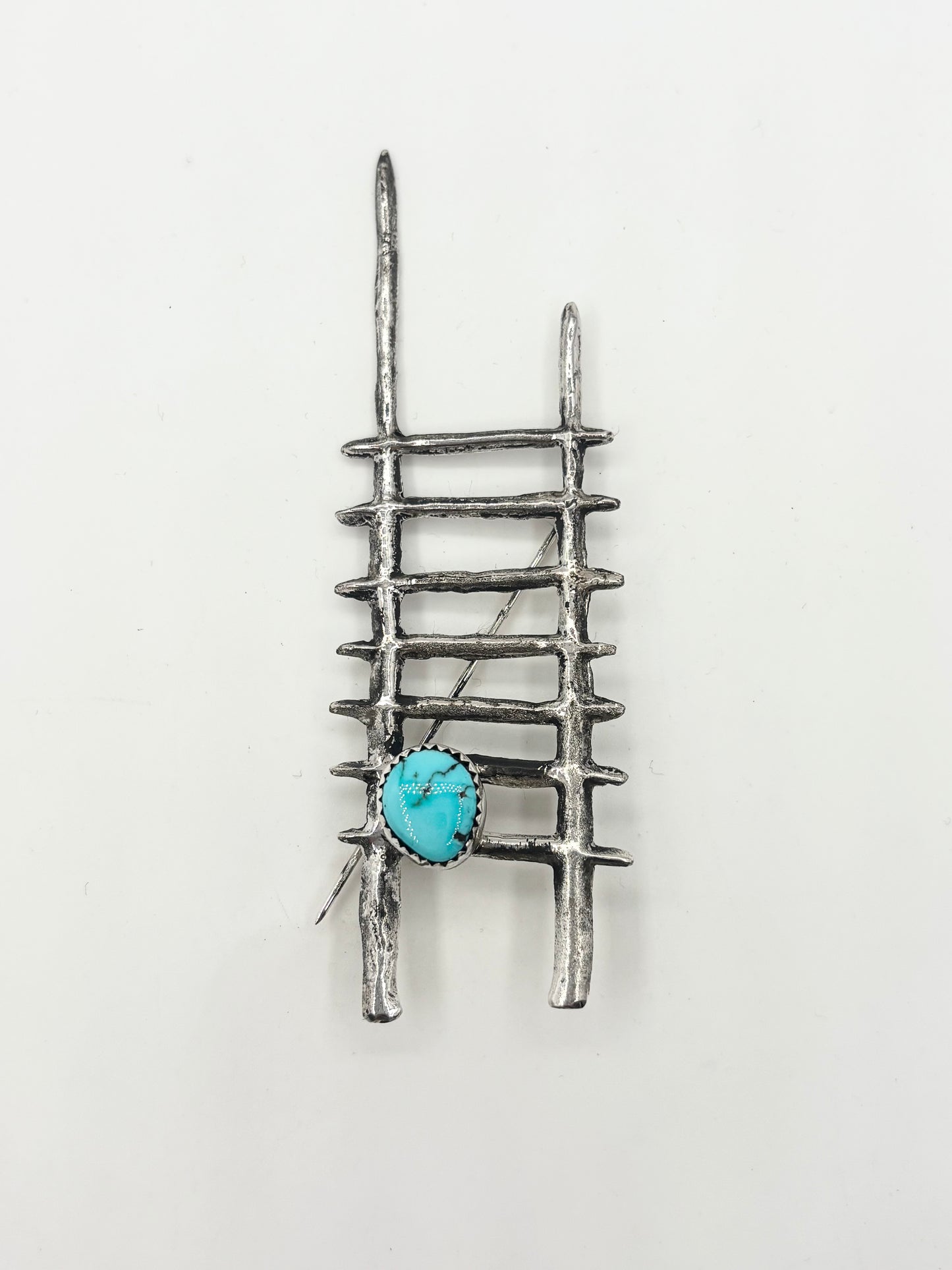 Tufa Cast Kiva Ladder with Kingman Turquoise