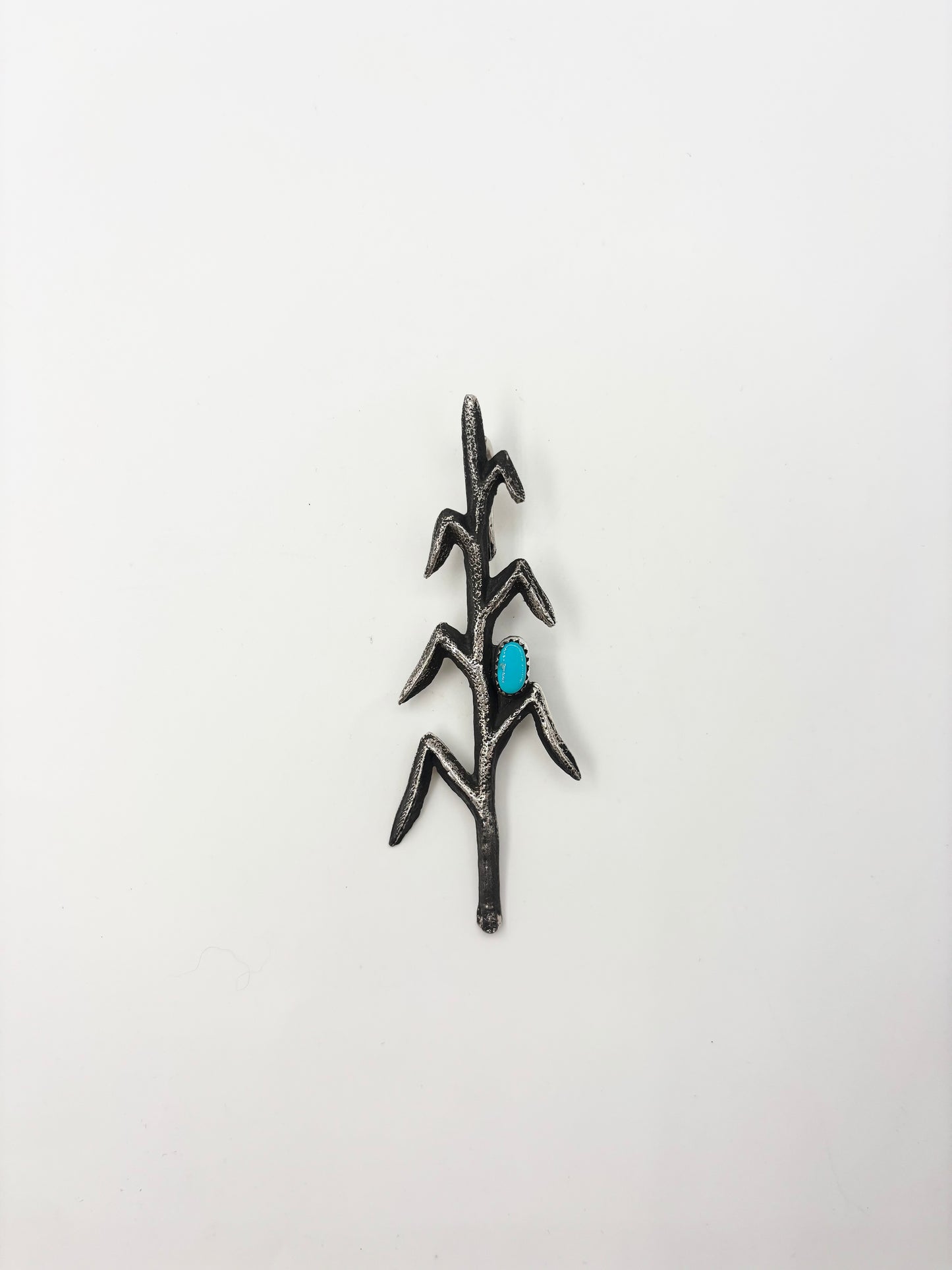 Corn Stalk with Sleeping Beauty Tufa Cast Pendant