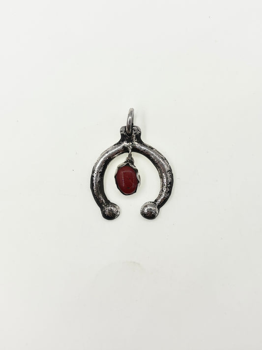 Traditional Naja Mini with Coral Pendant Tufa Cast