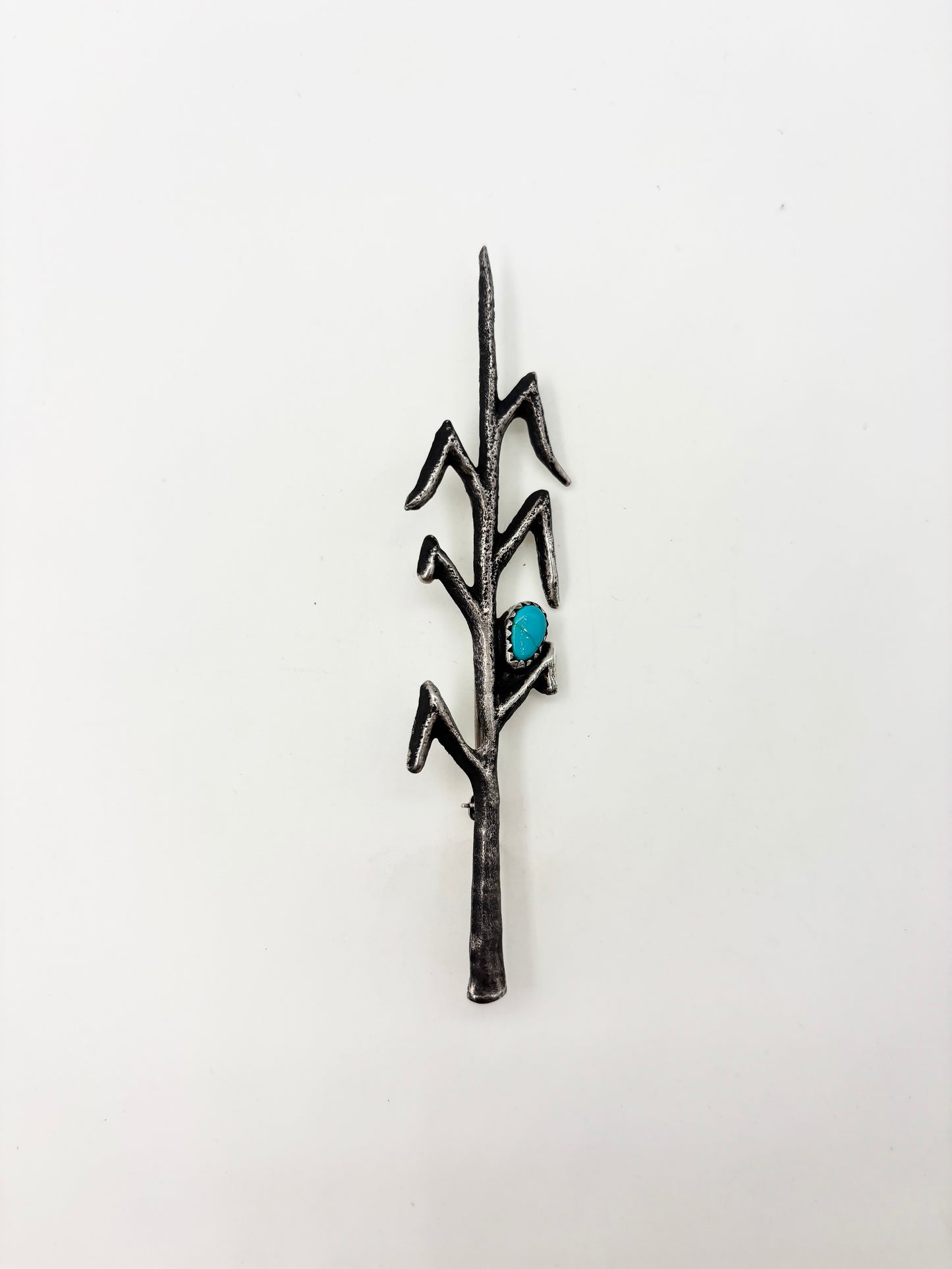 Corn Stalk with Sleeping Beauty TUfa Cast Pin