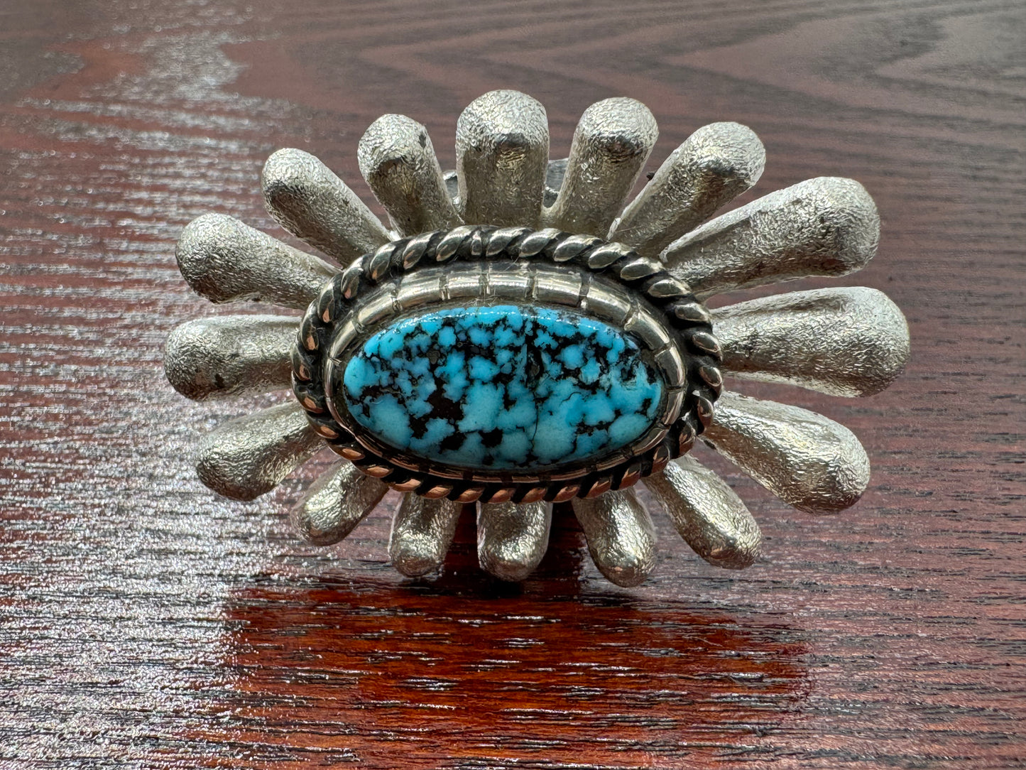 Tufa Ring with Kingman Turquoise