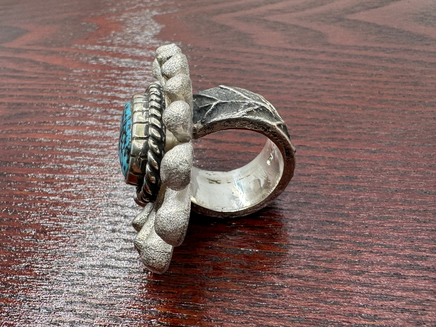 Tufa Ring with Kingman Turquoise