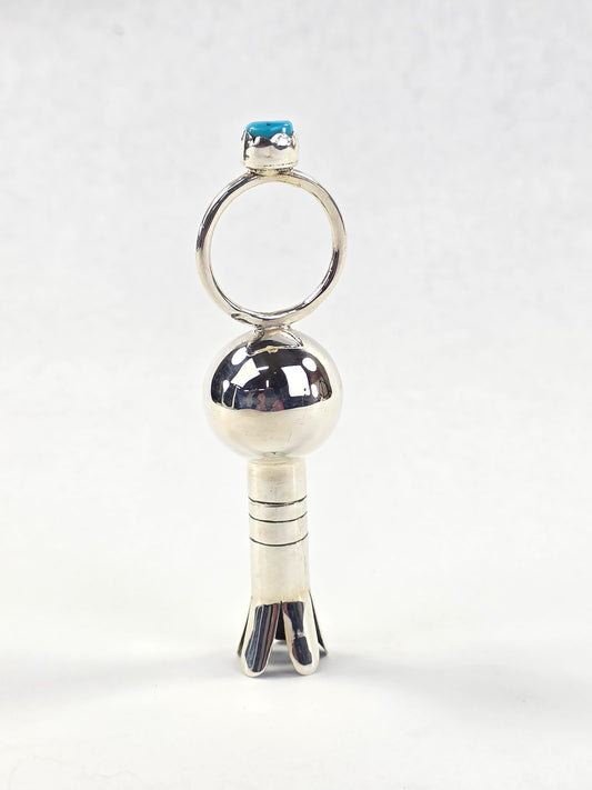Pendant Squash Blossom with Sleeping Beauty turquoise
