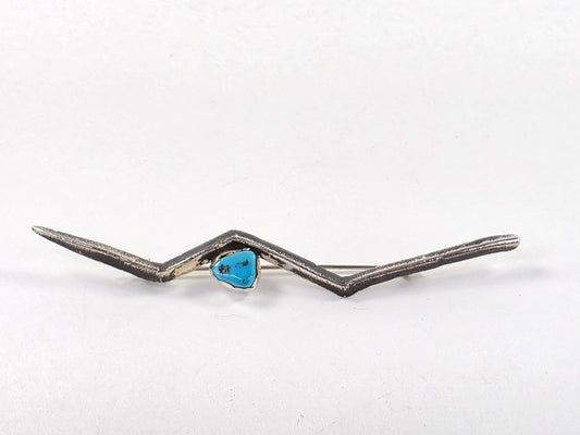 Broach Tufa Cast Mountain with Sleeping Beauty turquoise