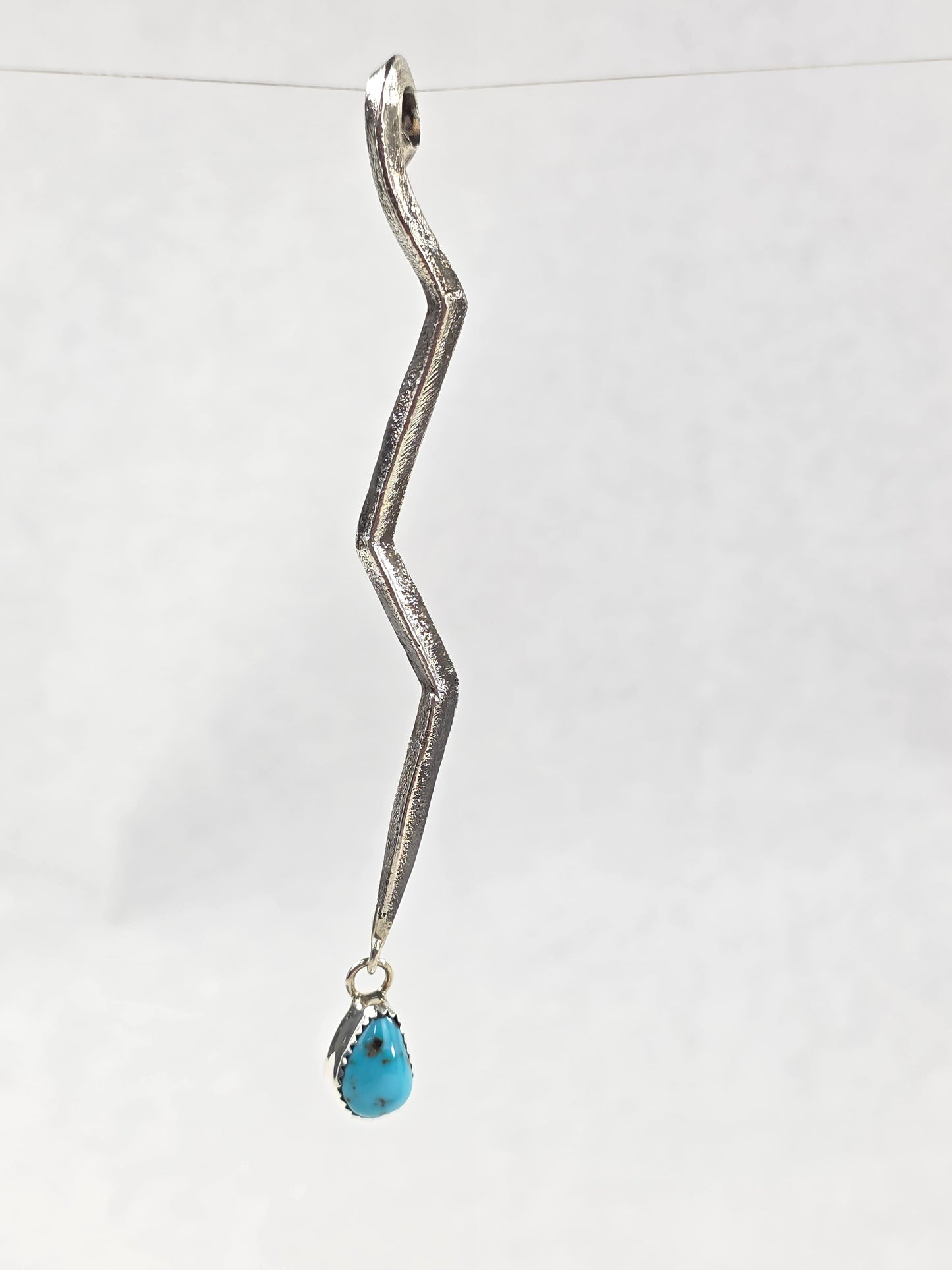 Pendant Tufa Cast Mountain with Sleeping Beauty turquoise