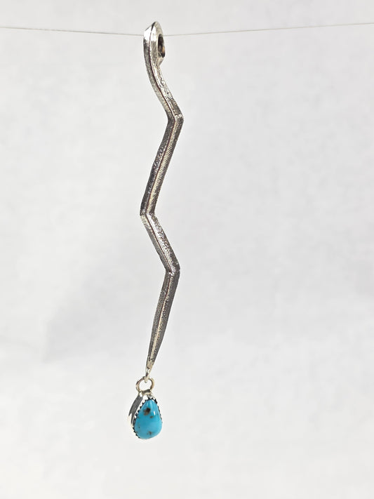 Pendant Tufa Cast Mountain with Sleeping Beauty turquoise