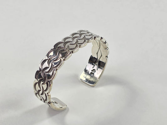 Cuff stamped Mountain design